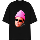Camisetão Oversized Justin Bieber Assinatura Estilo Modinha 