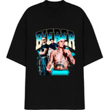 Camisetão Oversized Justin Bieber Bootleg Cantor Moda Casual