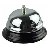 Campainha Sino De Mesa Cromada Balcão Kit 2 Peças