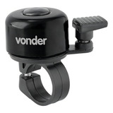 Campainha Tipo Sino Preta Vonder Para Bicicleta Cor Preto