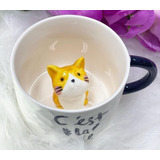 Caneca 3d Gato Gatinho Miau Desenho Animado Decoração 220ml
