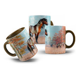 Caneca De Porcelana Cavalo Pampa Horse Paisagem Fazenda