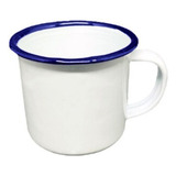 Caneca Esmaltada 350ml Grande Branca Chá Café - 20 Unidades