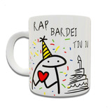 Caneca Flork Aniversario Meme Palito Figurinha Xícara Brinde