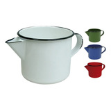 Caneca Leiteira Esmaltada 1 Litro Com Bico Para Ferver 