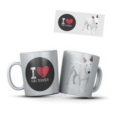 Caneca Porcelana Personalizada I Love Bull Terier