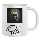Caneca Porcelana Rei Pelé 82 Anos Cbf Brasil Camisa 10 325ml