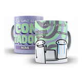 Caneca Profissões C/ Nome E Caixinha Xícara Personalizada