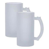 Caneca Vidro Chopp Cristal/fosco 460ml Para Sublimação 12 Un