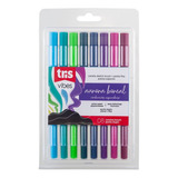 Caneta Brush Dual Pen Tris Com 8 Cores Aurora Boreal