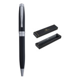 Caneta Crown Embaixador Di10004p Esfero Carga Tipo Parker Tinta Azul Exterior Preto