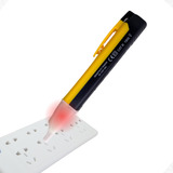 Caneta Detectora De Tensao 90v - 1000v Com Lanterna Led Chave Detector Corrente Eletrica Sinal Teste Sonoro E Luz Profissional Bekcommerce