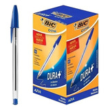 Caneta Esferográfica Bic Cristal Média 50 Unidades Cor Da Tinta Azul Cor Do Exterior Azul