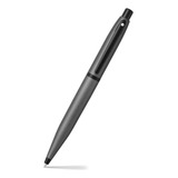 Caneta Esferográfica Sheaffer Vfm Cinza Fosco Com Clip Preto