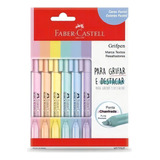 Caneta Marca Texto Grifpen Tons Pastel 6 Cores Faber Castell