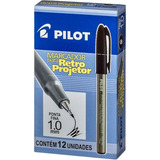 Caneta Marcador Para Retro Projetor 1.0 Pilot Azul Com 12un