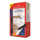 Caneta Marcador Retroprojetor Cd Azul 1.0 Faber C/12 Un