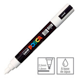 Caneta Posca Artística Uni-ball Medium Line Pc-5m 1.8 - 2.3mm Branca