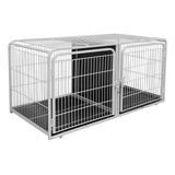 Canil Gaiola Modular Duplo Superior Pet Shop Veterinária Cor Branco