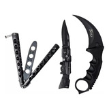 Canivete Butterfly + Faca Karambit + Canivete Camping -c/nfe