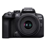 Canon Eos Kit R10 Mais Lente Rf-s18-45mm F4.5-6.3 Is Stm Mirrorless Cor Preto