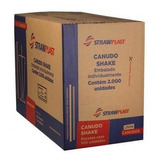 Canudo Milk Shake Sache 8mm Granel Vermelho Cx2000