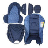 Capa / Assento Azul Rajado Para Bebê Conforto Cosco Reverse