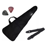 Capa Bag Nylon Para Guitarra + Correia Com Alça E Bolsa!