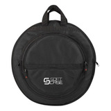 Capa Bag Prato Bateria Soft Case Kit C Sep Até 22 Almofadada Cor Preta
