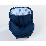 Capa Bebe Conforto Universal Balão Azul Marinho 100% Algodão