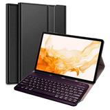 Capa Book + Teclado Sem Fio Para Galaxy Tab S8 X700 X706