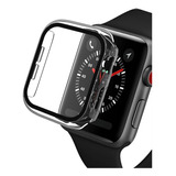Capa Bumper Vidro Temperado Compatível Apple Watch Premium Cor Da Caixa Transparente 44mm