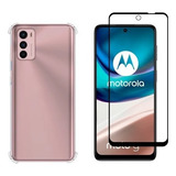 Capa Capinha Anti Impacto Para Motorola Moto G42 + Pelicula Cor Transparente