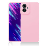 Capa Capinha Anti Shock Aveludada + Película Para Moto G55