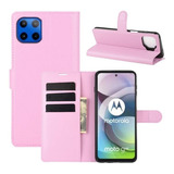 Capa Capinha Carteira Para Motorola Moto G 5g Case Couro Top Cor Rosa