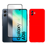 Capa Capinha Case Aveludada + Película Para Galaxy A06 Sm065
