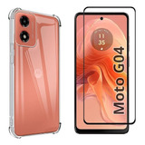 Capa Capinha Case + Película 3d Para Motorola Moto G04 6.56