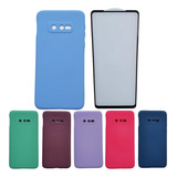 Capa Capinha Case + Película 3d Vidro S10e Veludo Interno