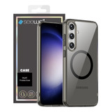 Capa Capinha Case Premium Aurora Magsafe Para Galaxy S24 Plus Preto/ Fume