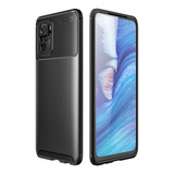 Capa Capinha Fibra Carbono Anti Impacto Xiaomi Poco F3 6.67 Cor Preta