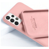 Capa Capinha Para Galaxy A72 Silicone Aveludado Soft Touch Cor Rosê