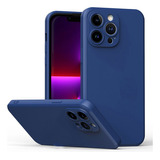 Capa Capinha Para iPhone 14 14 Pro Max Plus Silicone Premium Cor Azul-marinho iPhone 14 Pro
