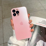 Capa Capinha Para iPhone Logo Com Luxo Vidro Premium Top Case Cor Rosa For iPhone 14
