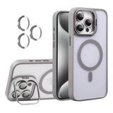 Capa Capinha Para iPhone Magsafe Com Metal Lentes Câmera