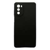 Capa Capinha Silicone Aveludada Preta P/ Motorola Moto G42