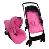 Capa Carrinho Universal Moises Capa Bebê Conforto Completa Cor Pink