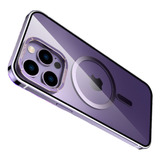 Capa Case Bumper Borda Metal Com Magsafe Para iPhone 14 Pro