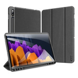 Capa Case Dux Domo Series Anti Impacto Galaxy Tab S8 - S Pen Cor Preto