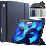Capa Case P/ iPad Air 6 11pol M2 2024 C/ Suporte Caneta Cor Azul-marinho