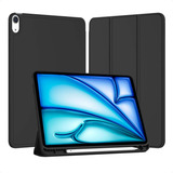 Capa Case Para iPad Air 13 M2 Smart Premium Porta Caneta Top